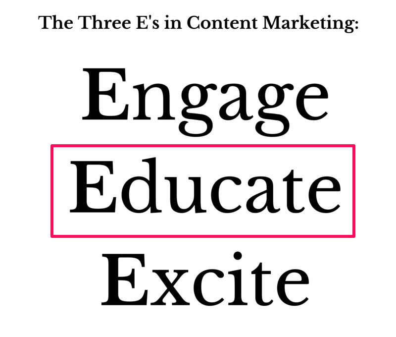 three e's of b2b content marketing