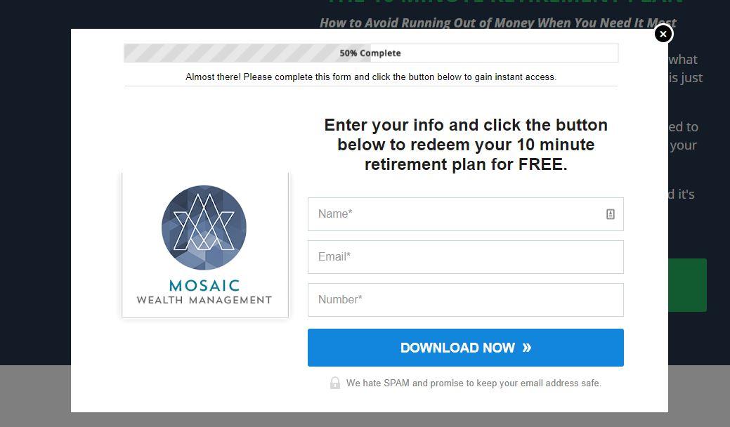 lead magnet opt in form