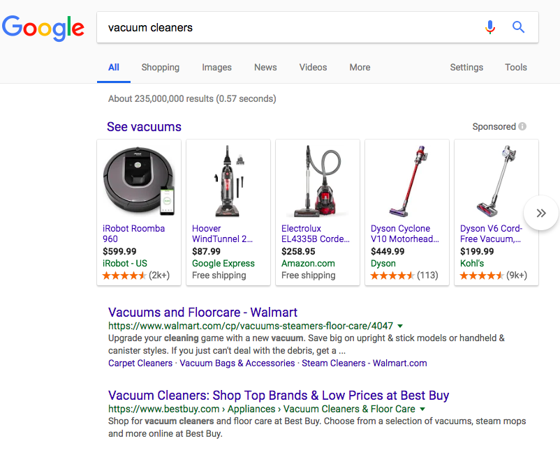 google shopping ad
