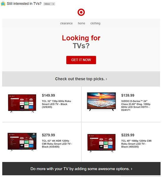 abandoned cart email