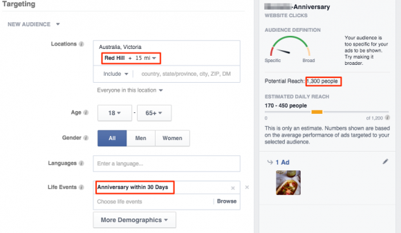 facebook paid ads audience narrowing