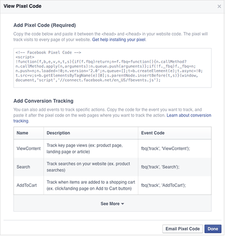 Facebook pixel