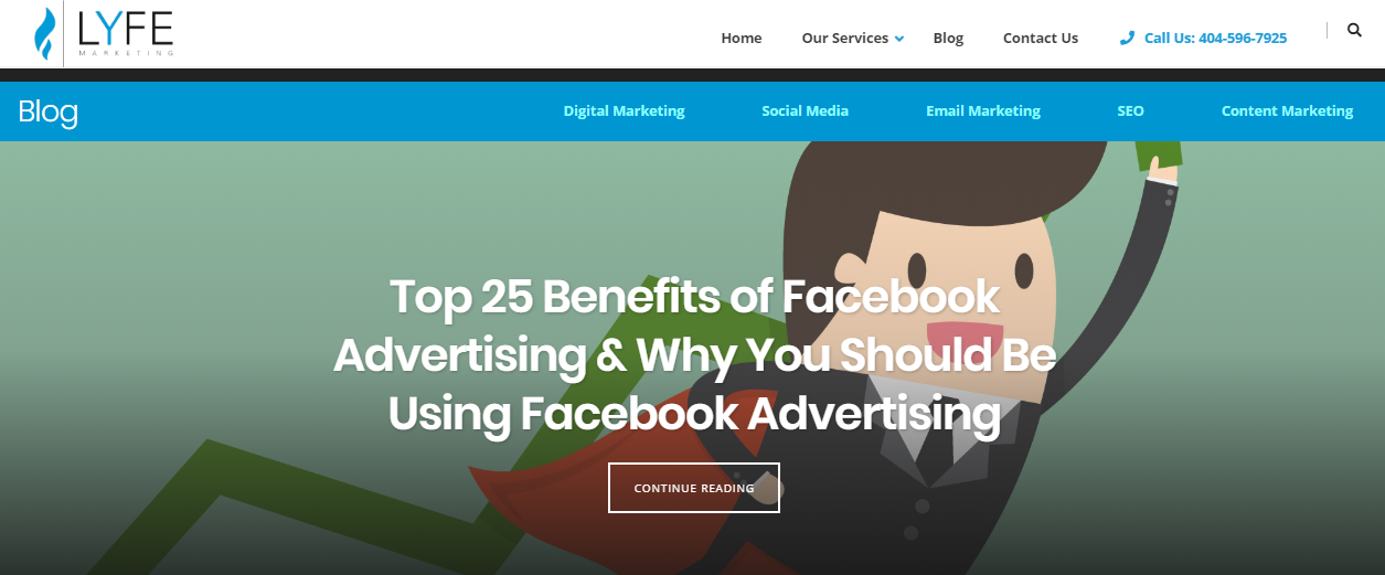 blog home page example