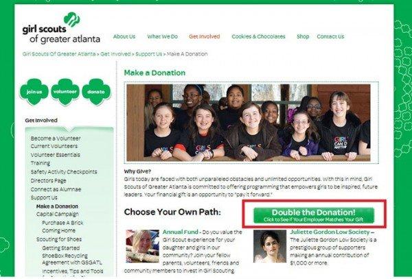 company matching donations