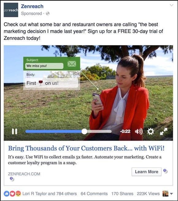 facebook video ad