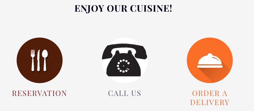 call to action restaurant website