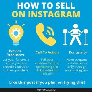 how to sell on Instagram