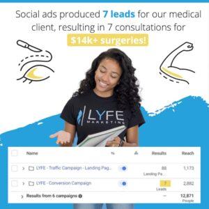 social media ads result
