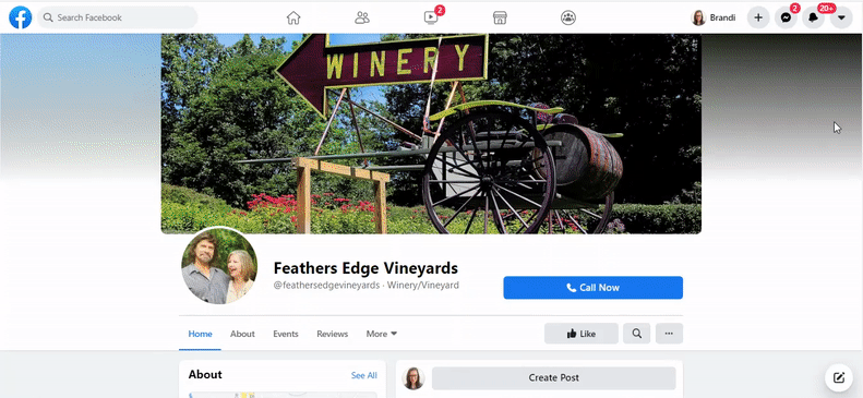 Facebook business page