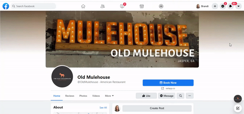 Facebook business page