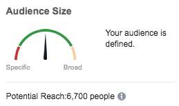 Audience size meter