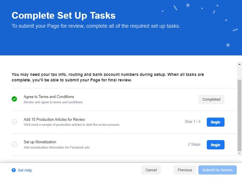 Facebook instant articles