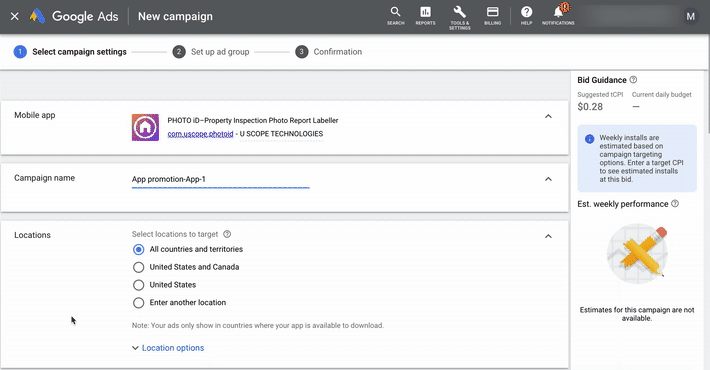 app install campaigns in google