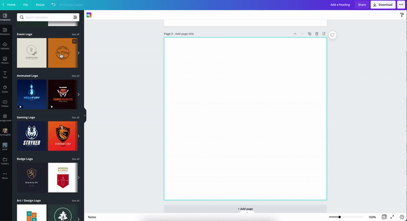 make your business logo with canva
