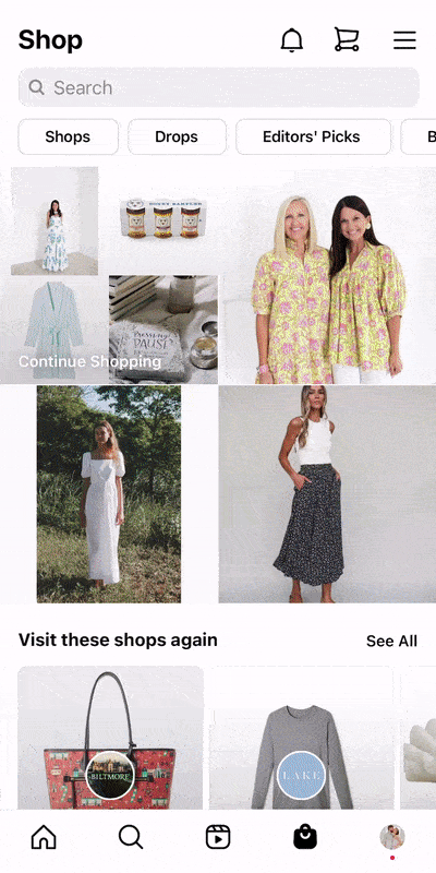 instagram shop tab ads