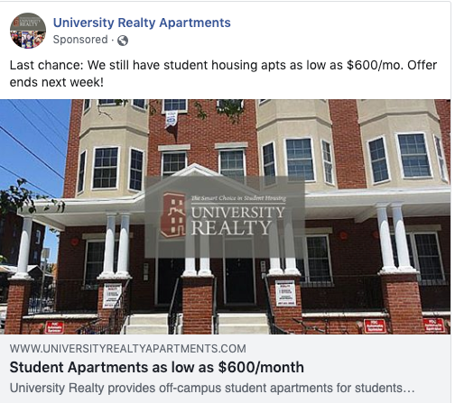 facebook ad examples