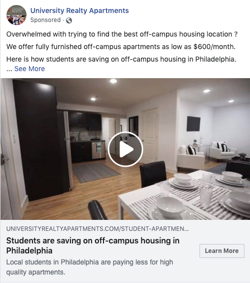 facebook ad examples
