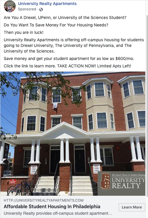 facebook ad examples