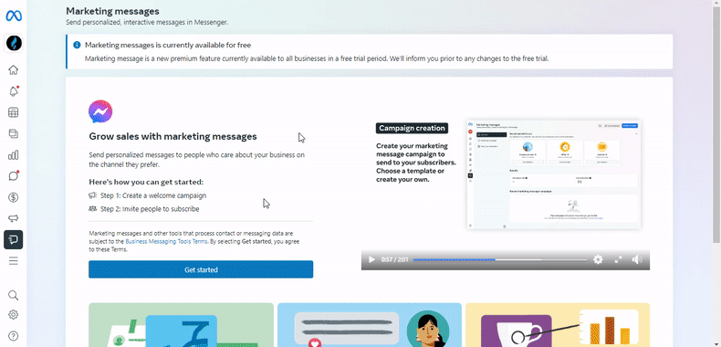 facebook marketing messages