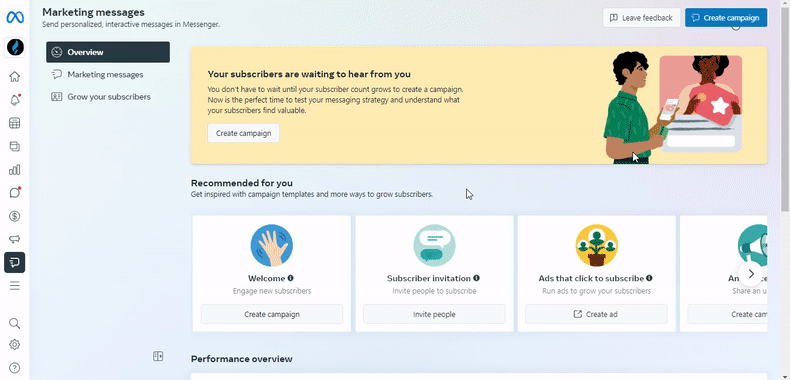 facebook marketing messages