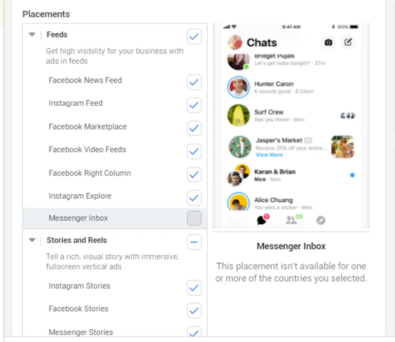 facebook messenger ads