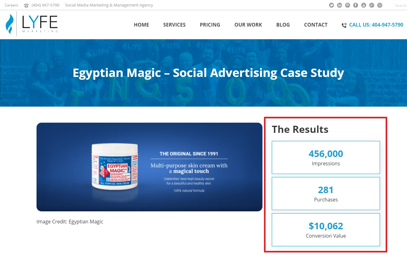 social media results