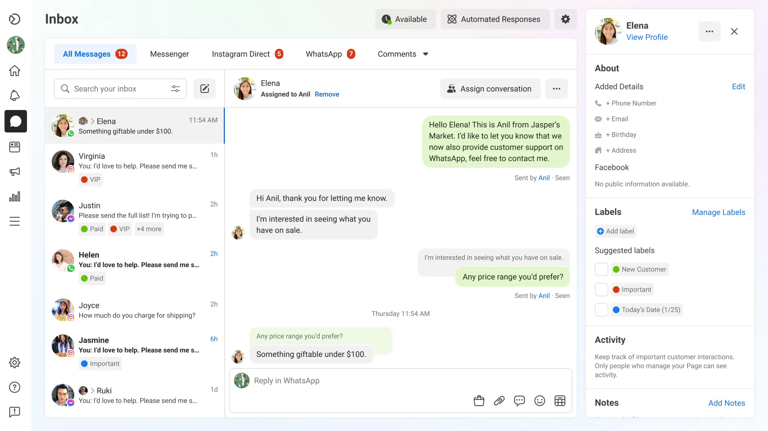 facebook messaging tools