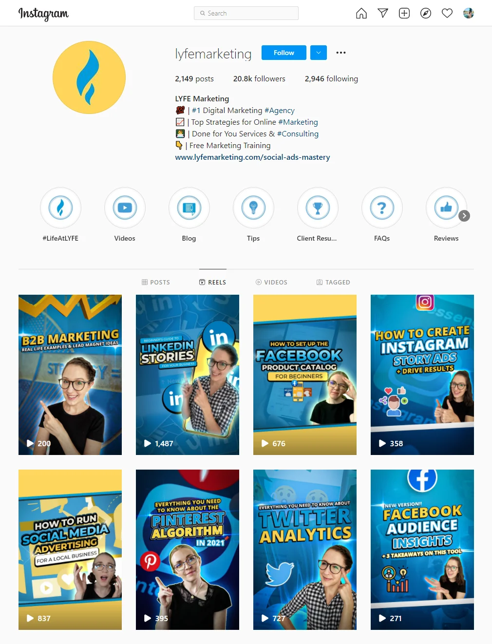 content on instagram