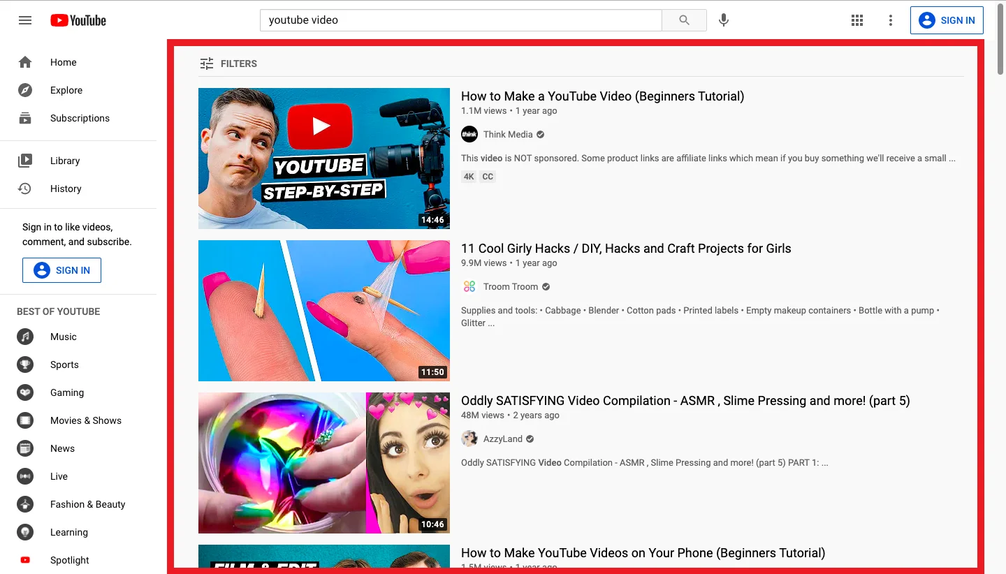 youtube seo