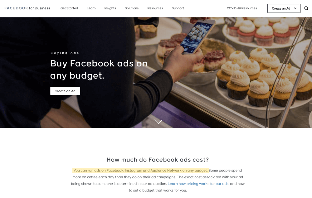 facebook ads cost