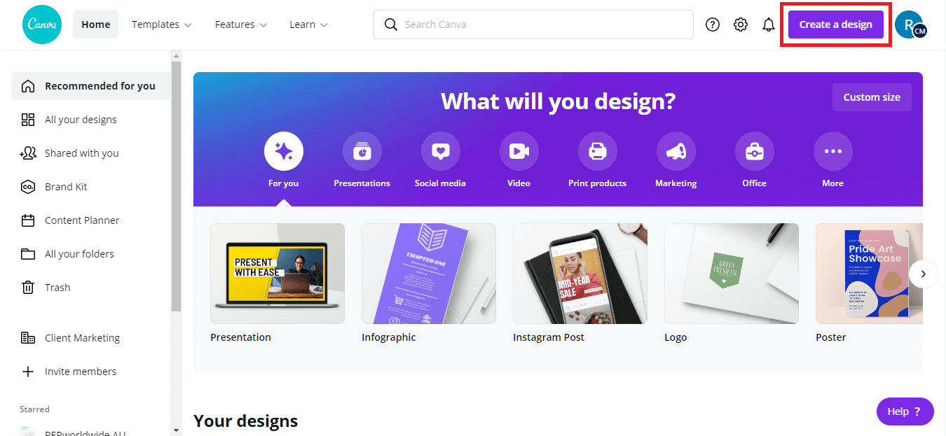 design animated reels ad