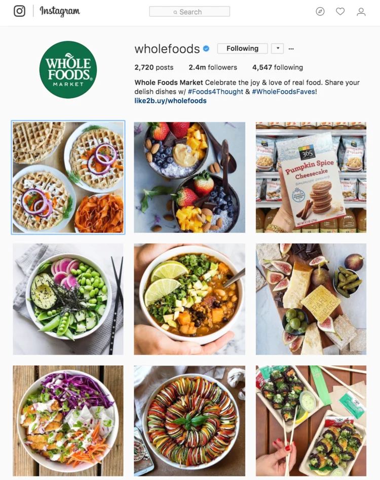 whole foods market instagram