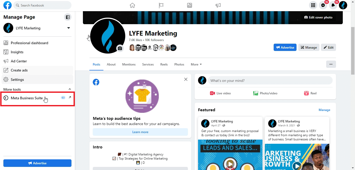 facebook page services