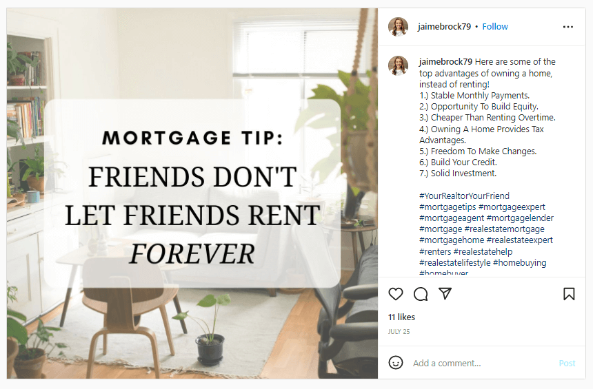 real estate social media posts