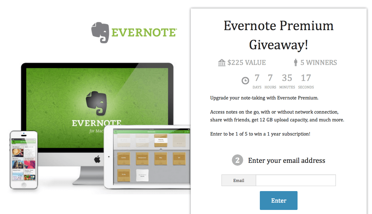 email marketing technique - contest