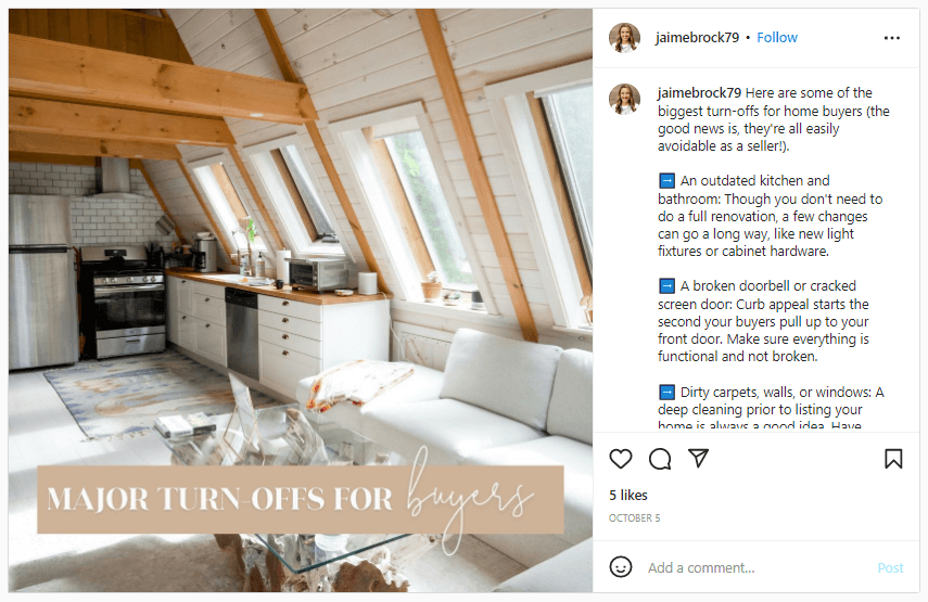 real estate social media posts