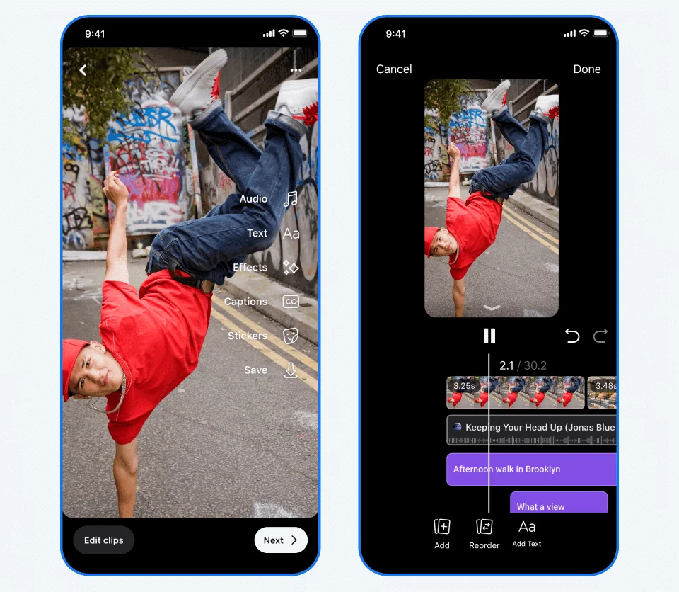 facebook reels update