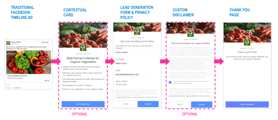Facebook email lead gen ads