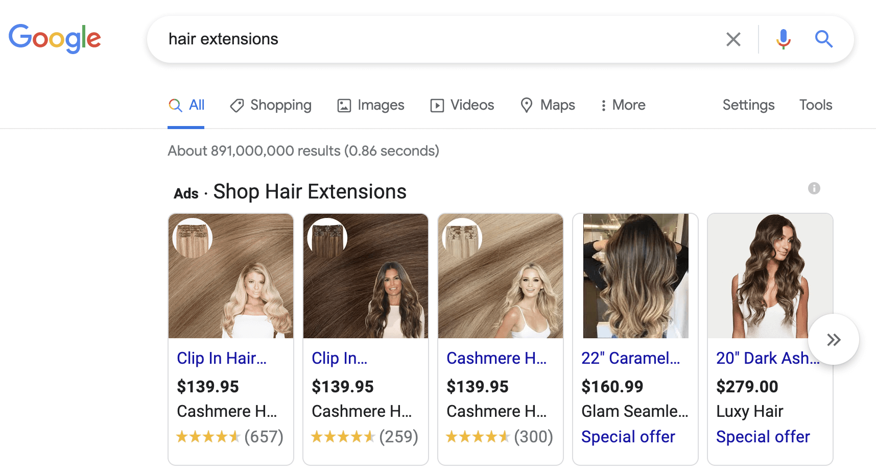 Google shopping ads