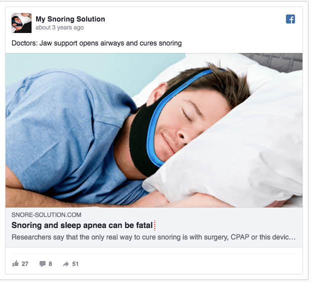 targeted Facebook ad