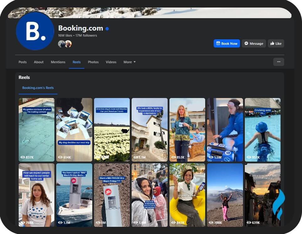 Best Brands on Social Media: Booking.com
