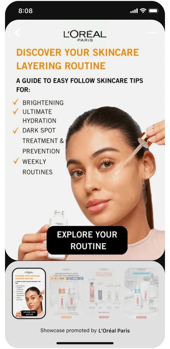 Pinterest Showcase ads for advertising online