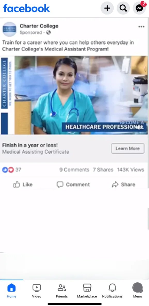 Facebook dynamic retargeting ad example