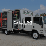 Super Lawn Trucks logo.