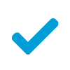 Blue check icon.