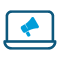 social media advertising icon.